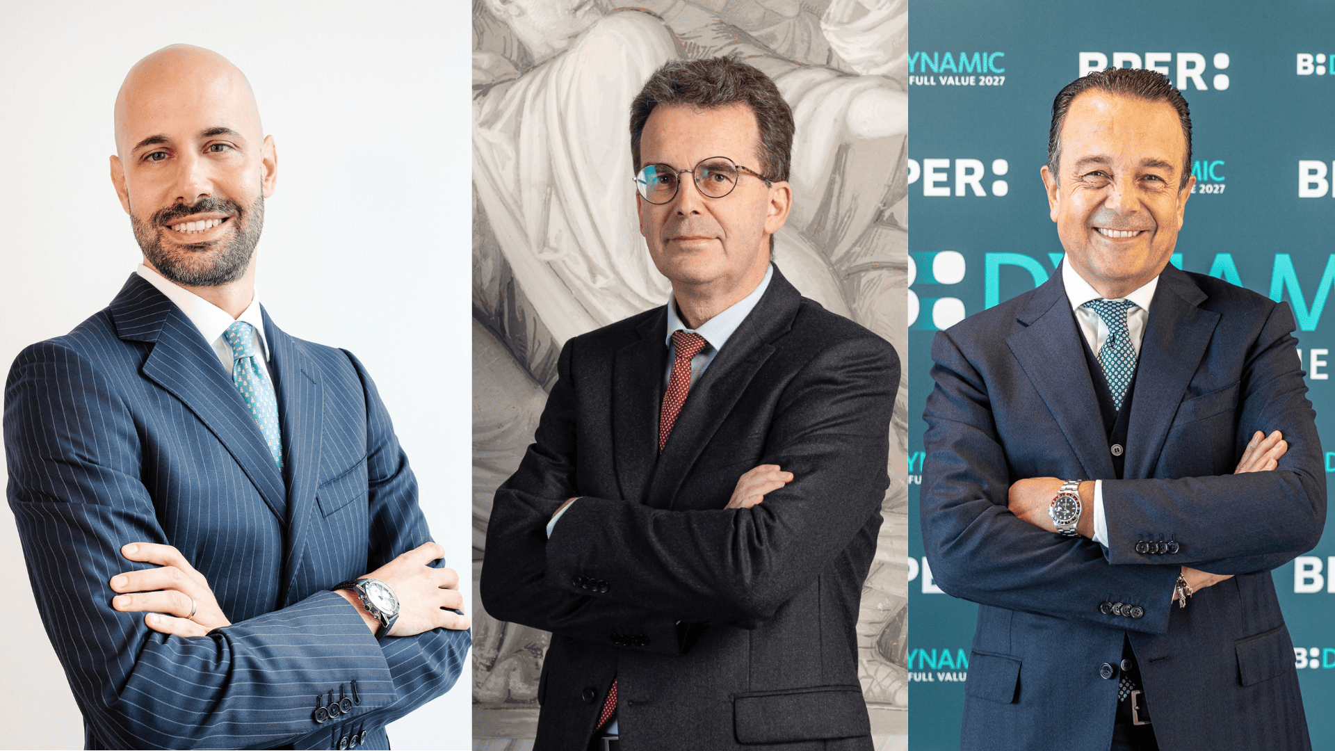 Da sx_Keoma Garbillo,Clessidra Factoring_Luigi Bussi, Banca Finint_Marco Mandelli, BPER